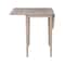 International Concepts Rectangle Small Dropleaf Table, Washed Gray Taupe, 20.6 W, 36 L, 29 in H, Wood, Washed Gray Taupe T09-2236D - alternate 2